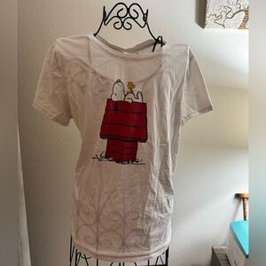 H&M White Snoopy T-Shirt